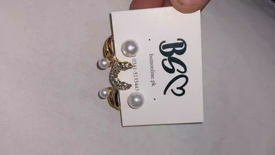 Fishtail Pearl Stud Earrings